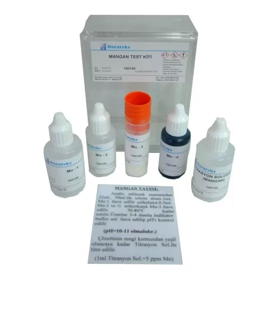 NORATEKS | MANGAN TEST KİTİ ( 1ml=5ppm (mg/lt))